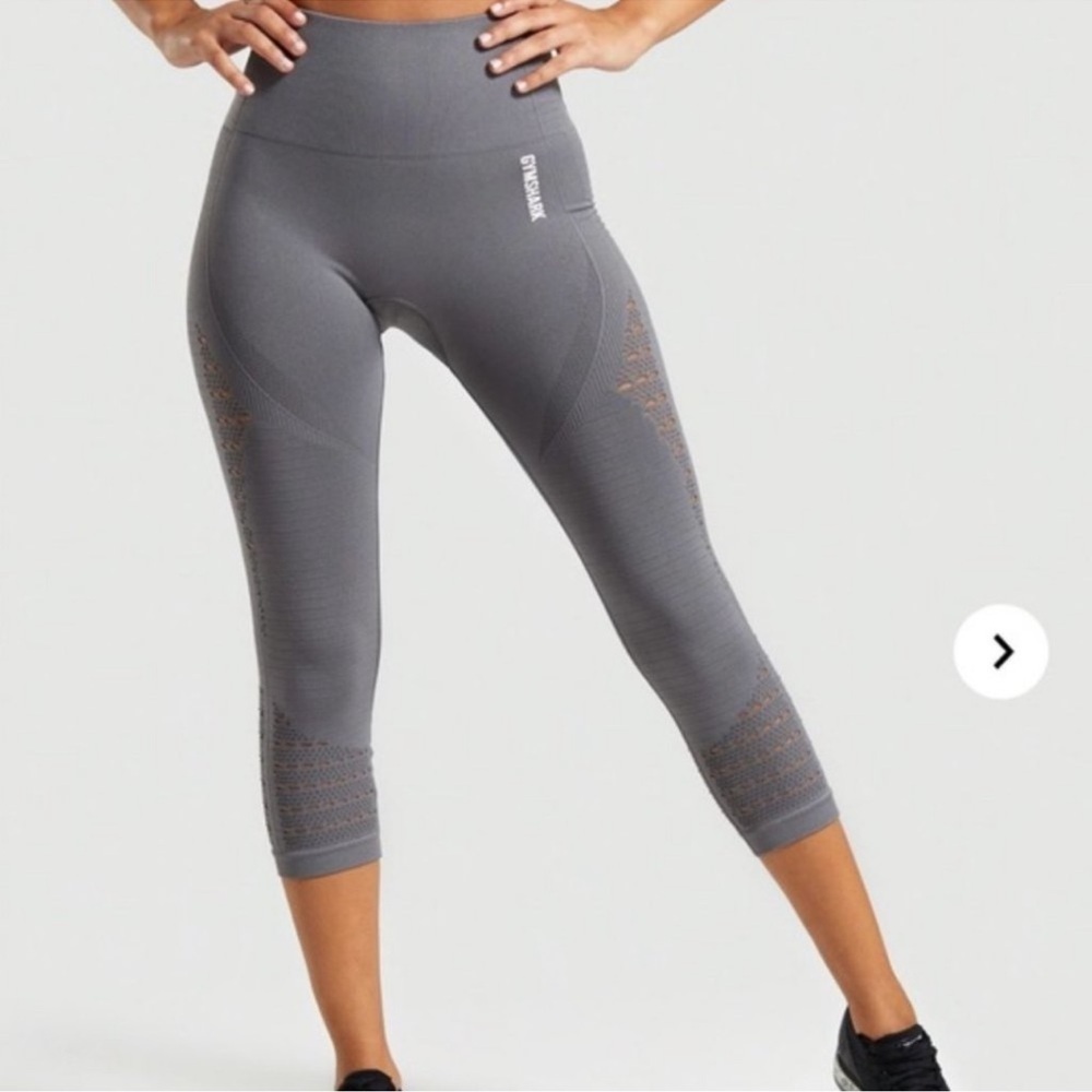 Gymshark Energy+ Seamless Cropped Leggings Gray